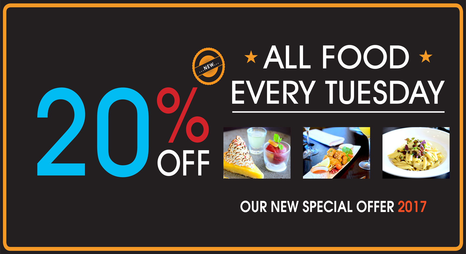 20% Off All Food Every Tuesday